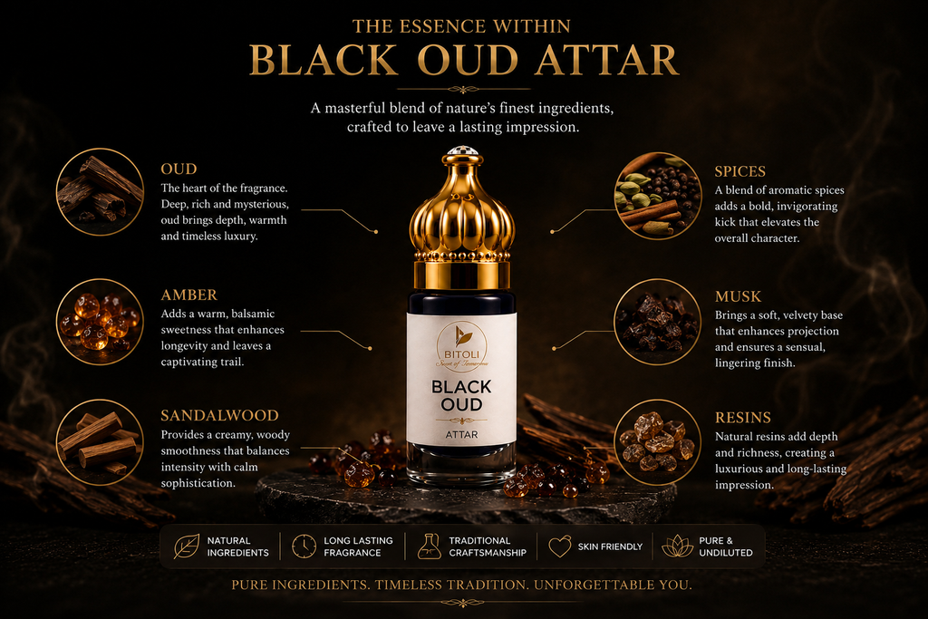 Black Oud Attar | Authentic Indian Oud | Handcrafted In Kannauj