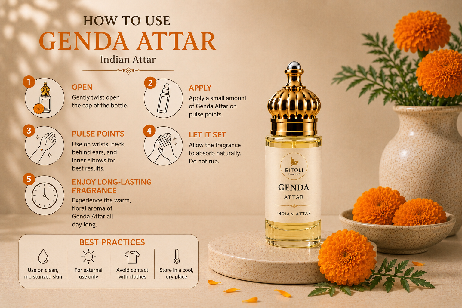 Genda Attar | Authentic Indian Attar | Handcrafted In Kannauj