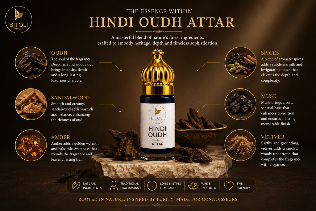 Hindi Oud Attar | Authentic Indian Oud | Handcrafted in Kannauj