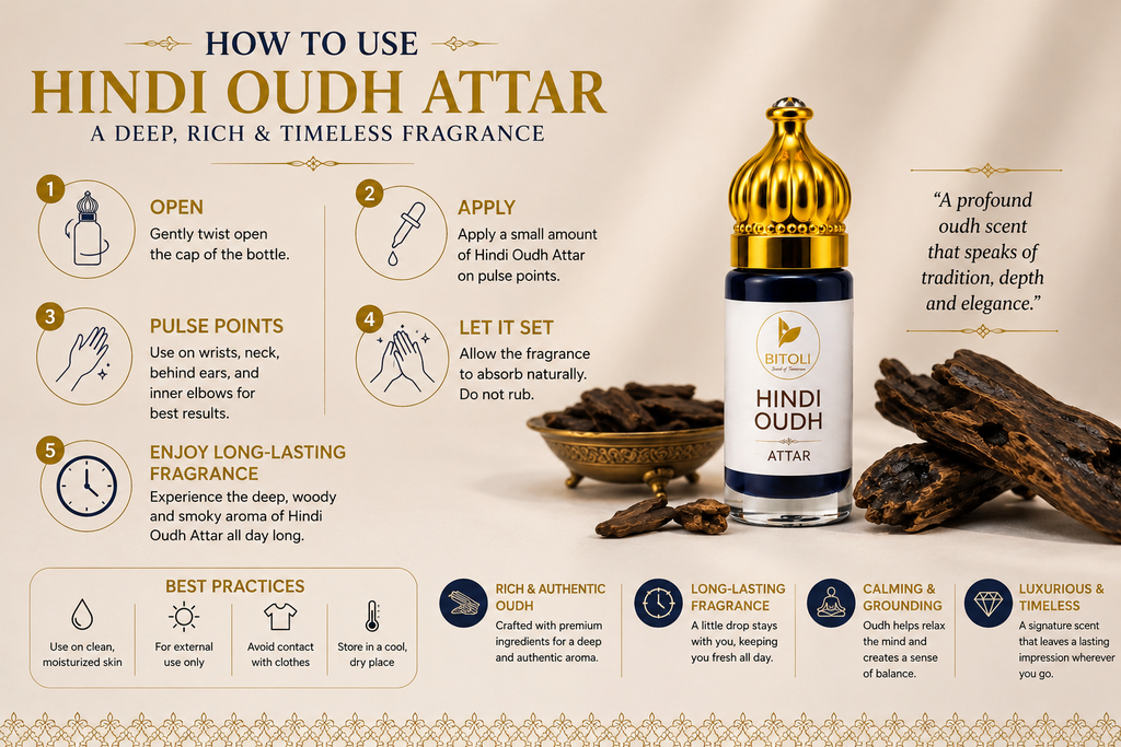 Hindi Oud Attar | Authentic Indian Oud | Handcrafted in Kannauj