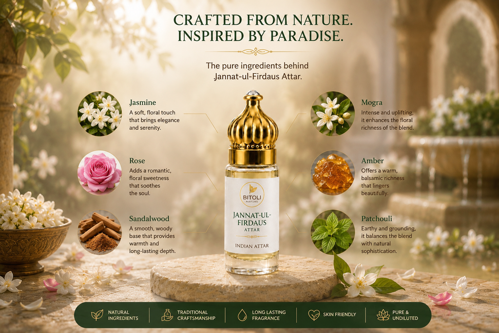 Jannat-ul Firdaus Attar | Authentic Indian Attar | Handcrafted in Kannauj