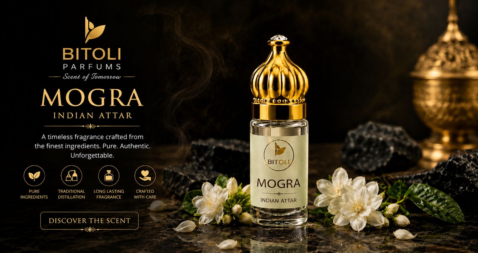 Mogra Attar | Authentic Indian Attar | Handcrafted In Kannauj
