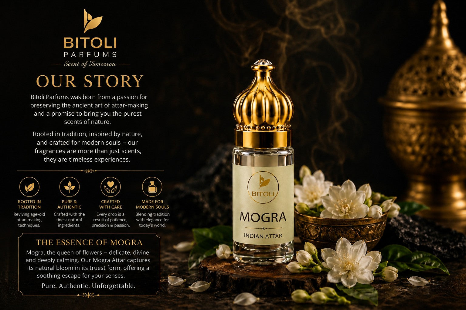 Mogra Attar | Authentic Indian Attar | Handcrafted In Kannauj