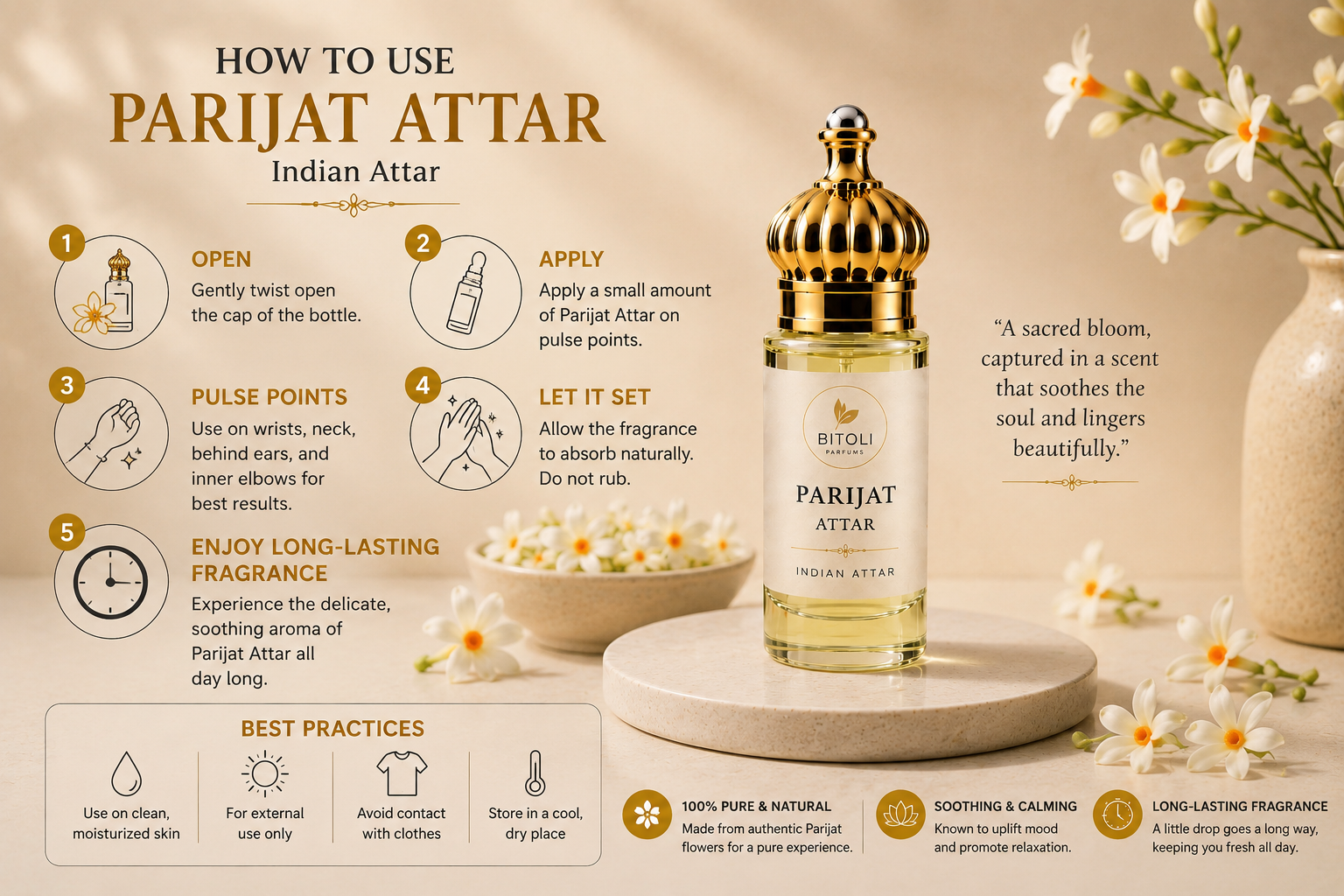 Parijat Attar | Authentic Indian Attar | Handcrafted In Kannauj