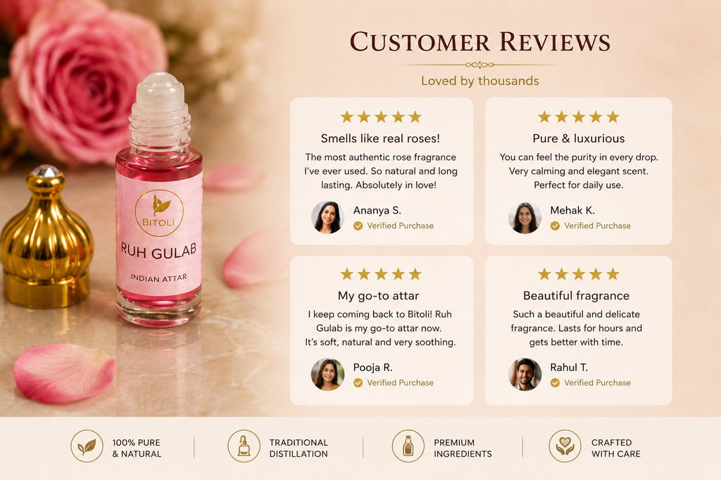 Ruh Gulab Attar | Authentic Indian Attar | Handcrafted in Kannauj