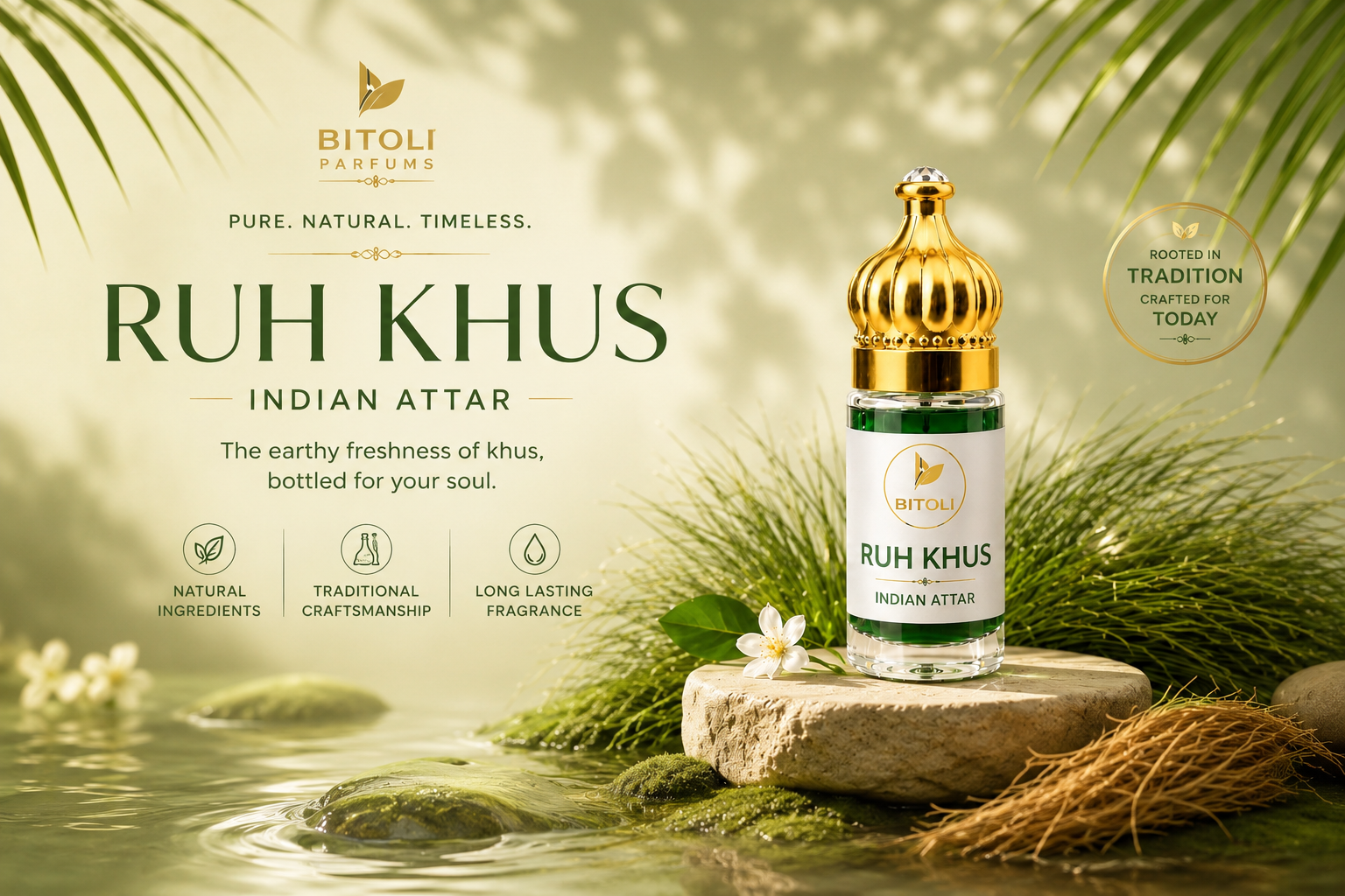 Ruh Khus Attar | Authentic Indian Attar | Handcrafted In Kannauj