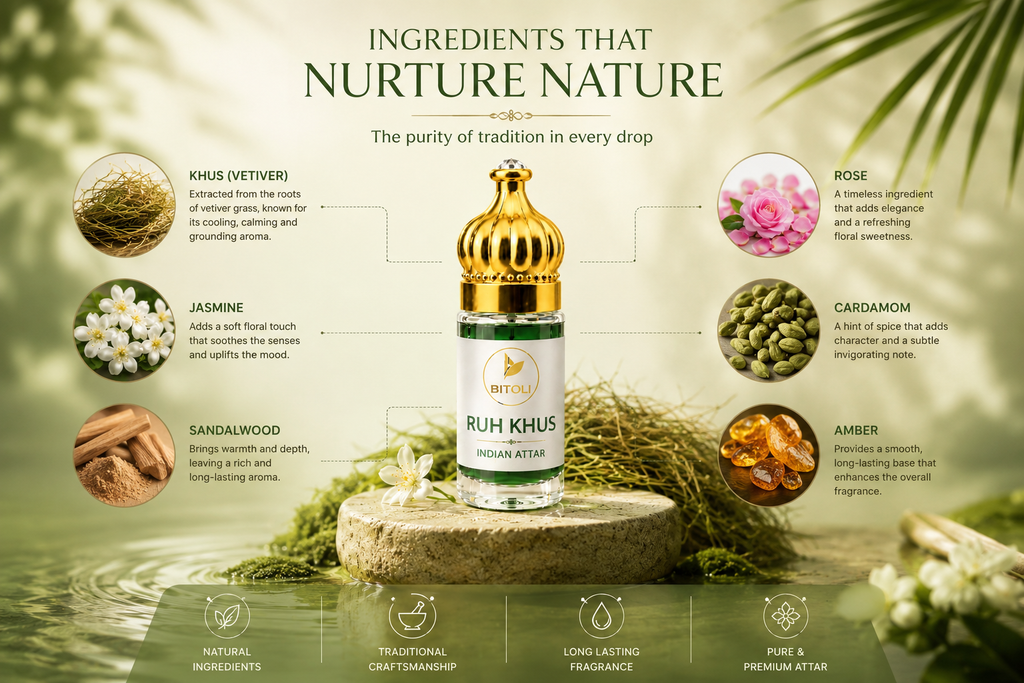 Ruh Khus Attar | Authentic Indian Attar | Handcrafted In Kannauj