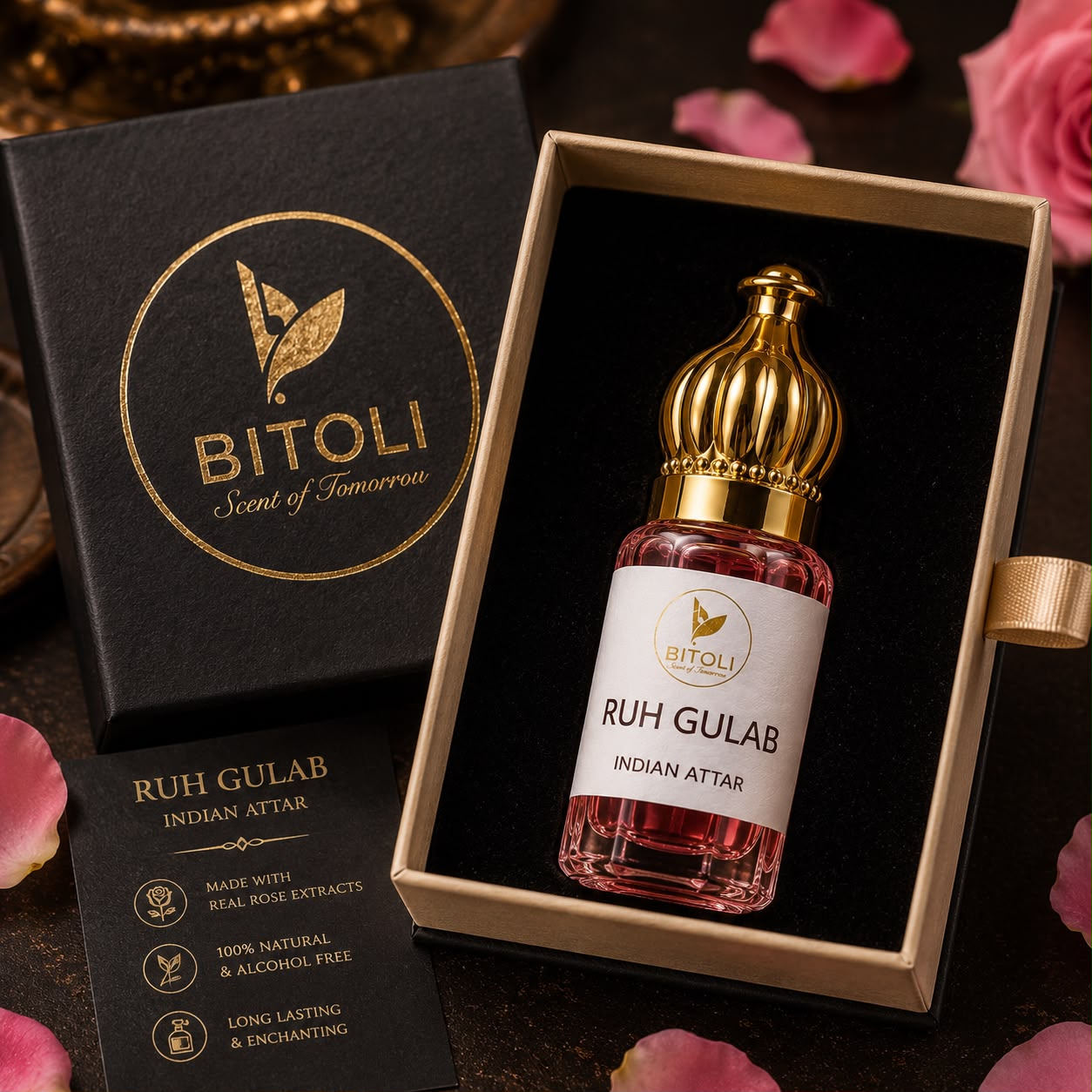 Ruh Gulab Attar | Authentic Indian Attar | Handcrafted in Kannauj