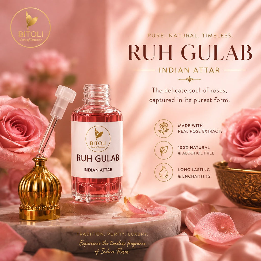 Ruh Gulab Attar | Authentic Indian Attar | Handcrafted in Kannauj