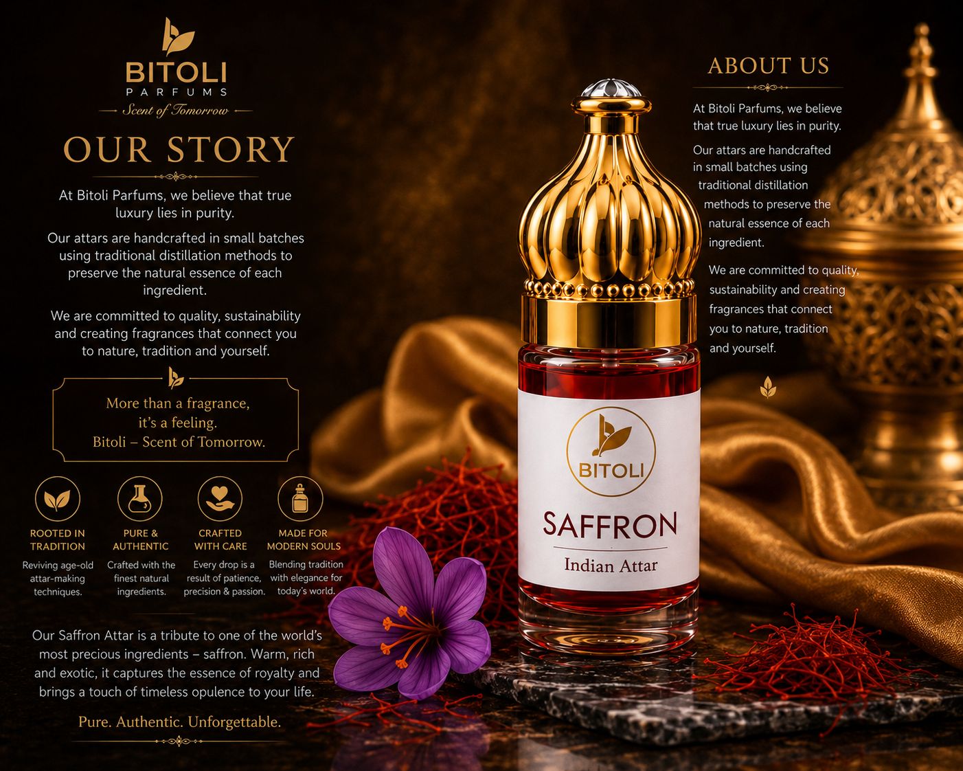 Saffron Attar | Authentic Indian Attar | Handcrafted In Kannauj