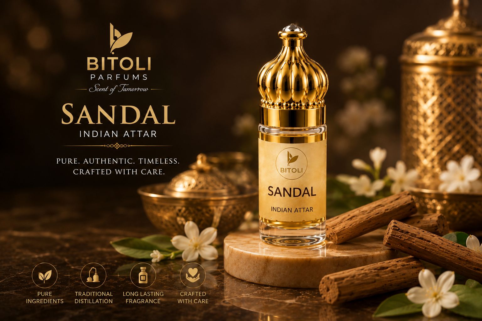 Sandal Attar | Authentic Indian Attar | Handcrafted In Kannauj