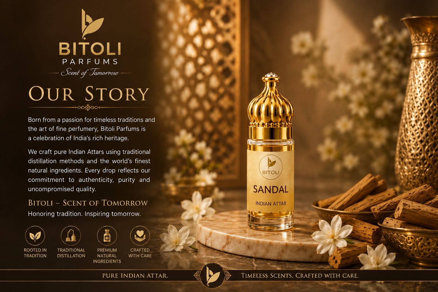 Sandal Attar | Authentic Indian Attar | Handcrafted In Kannauj