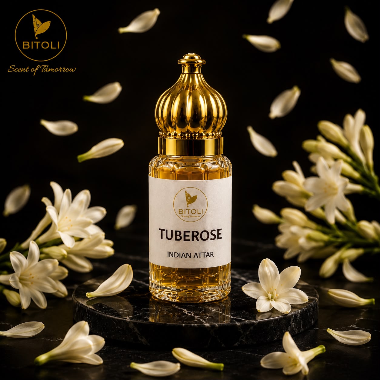 Tuberose (Rajnigandha) Attar | Authentic Indian Attar | Handcrafted in Kannauj