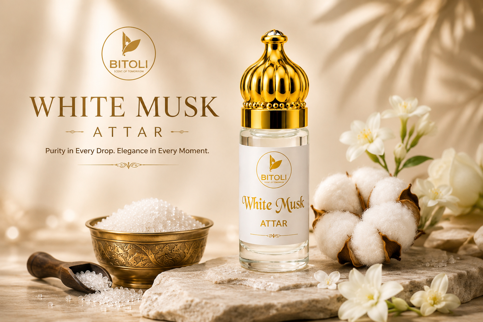 White Musk Attar | Authentic Indian Musk Blend | Handcrafted In Kannauj
