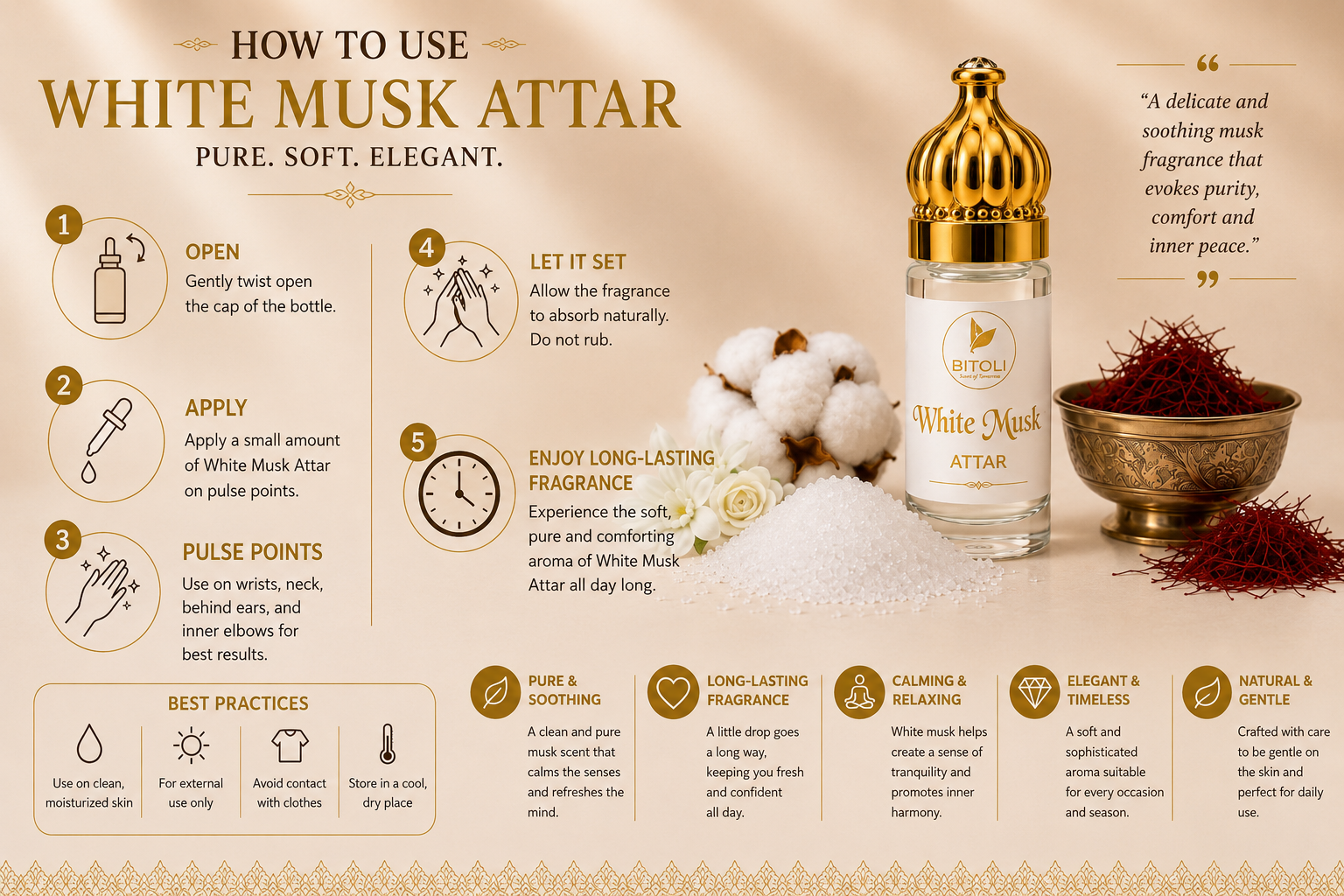 White Musk Attar | Authentic Indian Musk Blend | Handcrafted In Kannauj