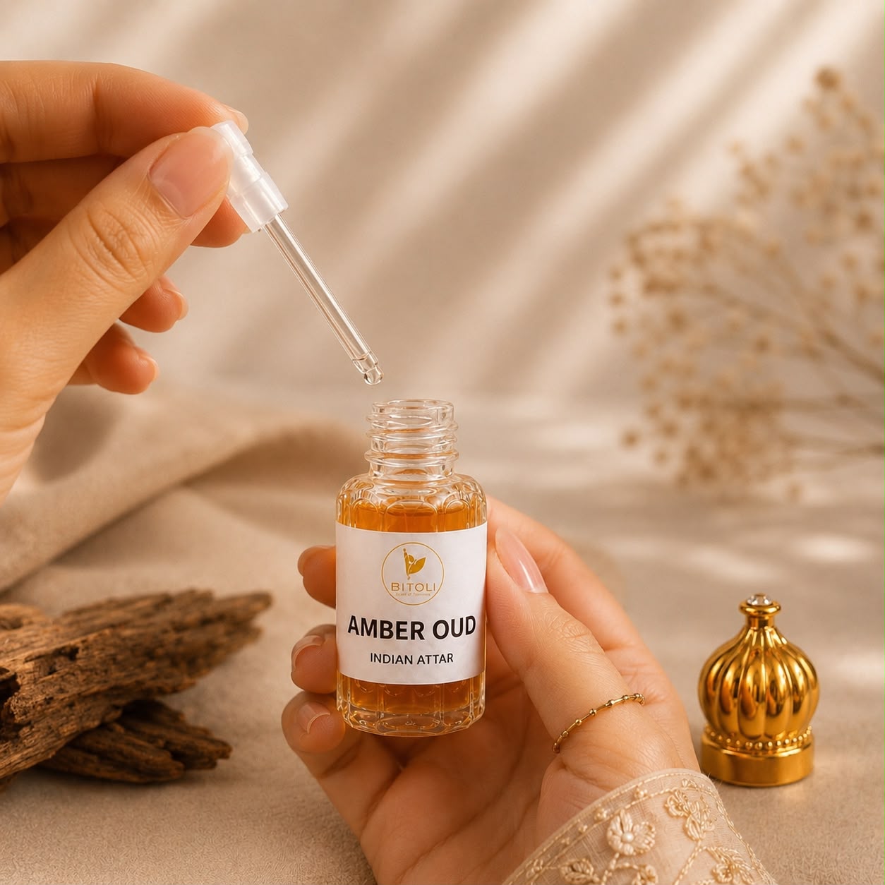 Amber Oud Attar | Authentic Indian Oud | Handcrafted in Kannauj