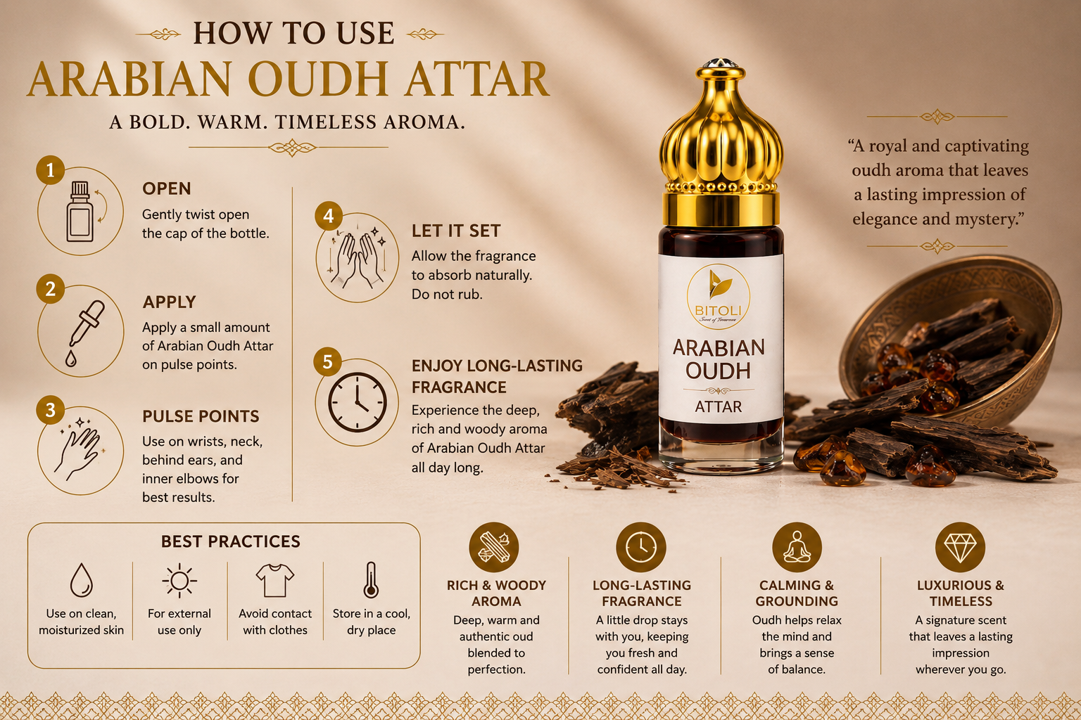 Arabian Oud Attar | Authentic Indian Oud | Handcrafted in Kannauj