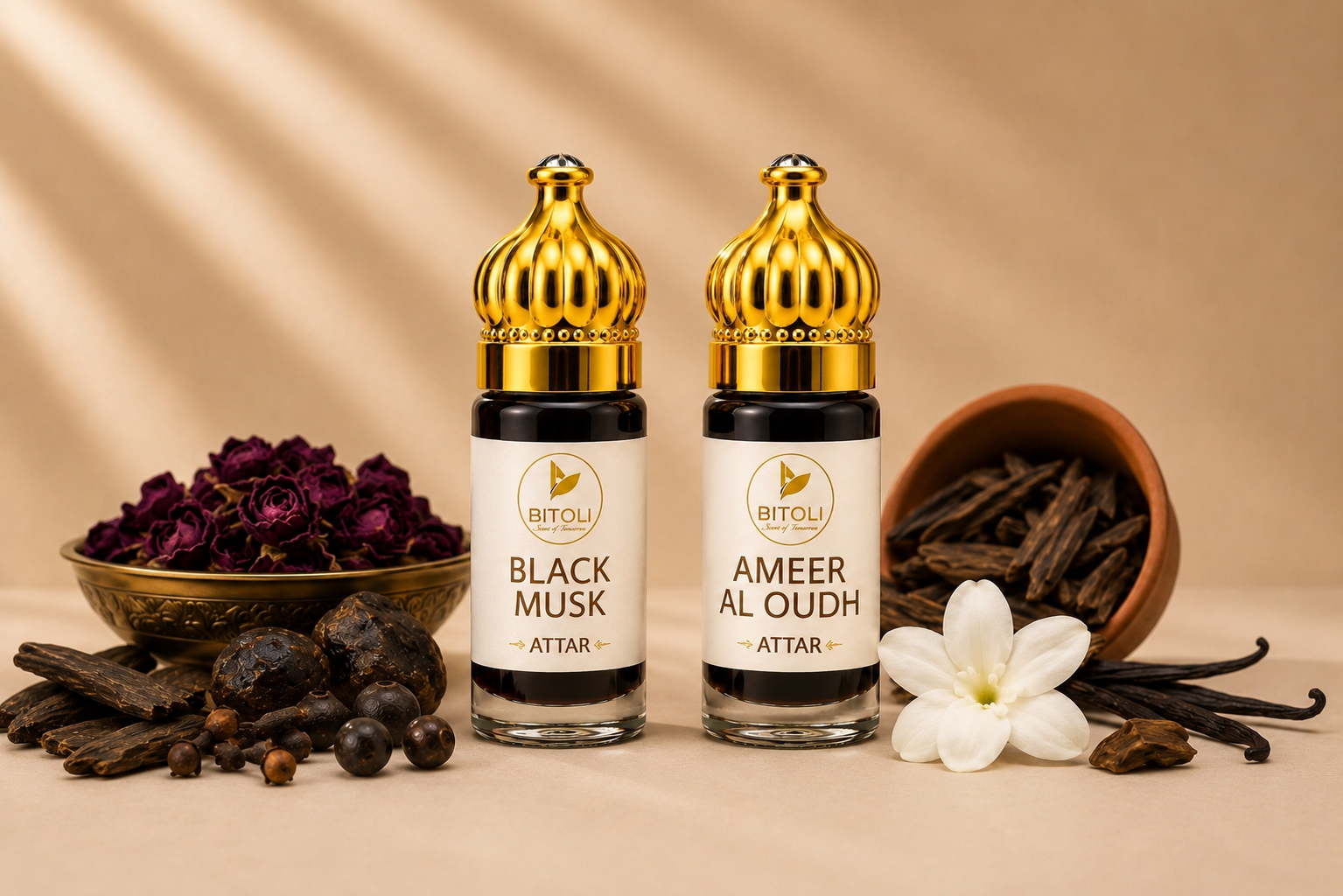Midnight Royals Duo - Black Musk & Ameer Al Oud Attar | Handcrafted In Kannauj