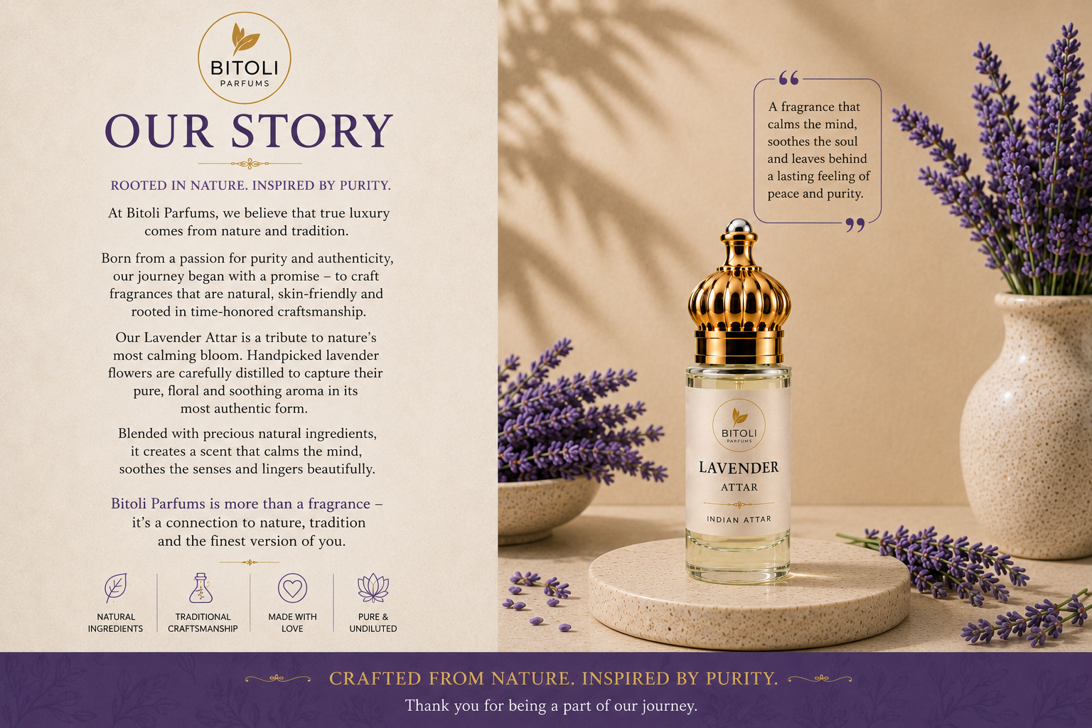 Lavender Attar | Authentic Indian Attar | Handcrafted in Kannauj