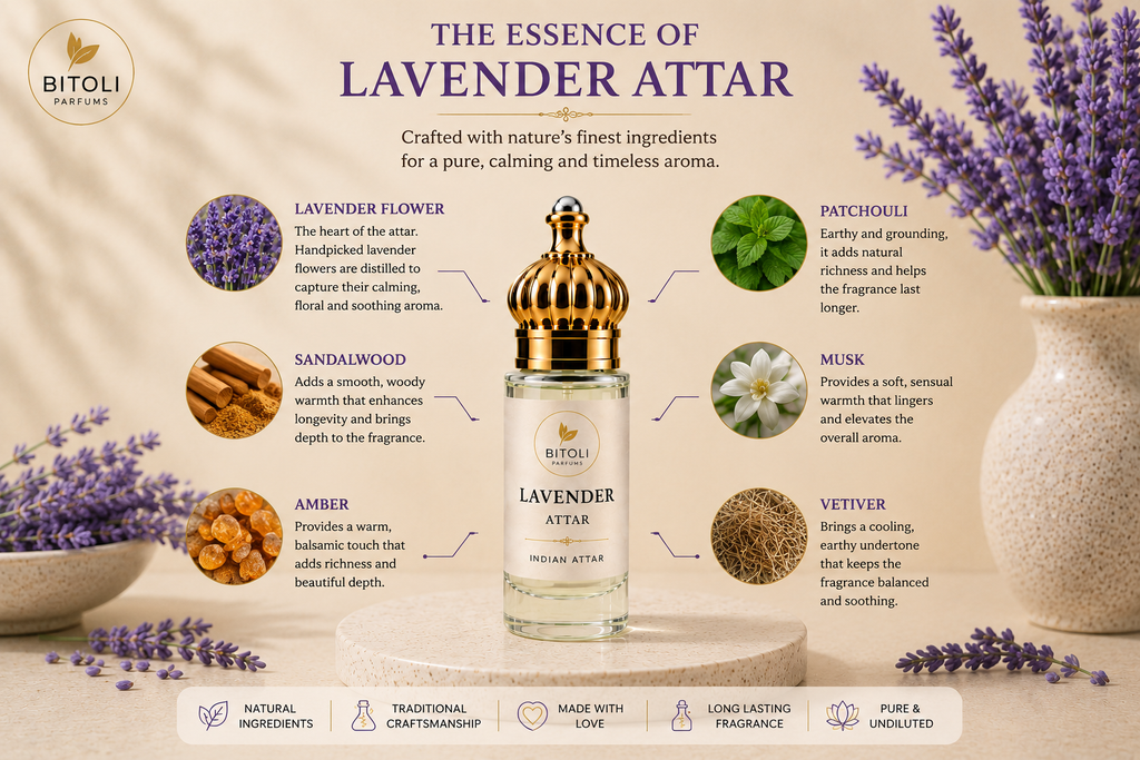 Lavender Attar | Authentic Indian Attar | Handcrafted in Kannauj