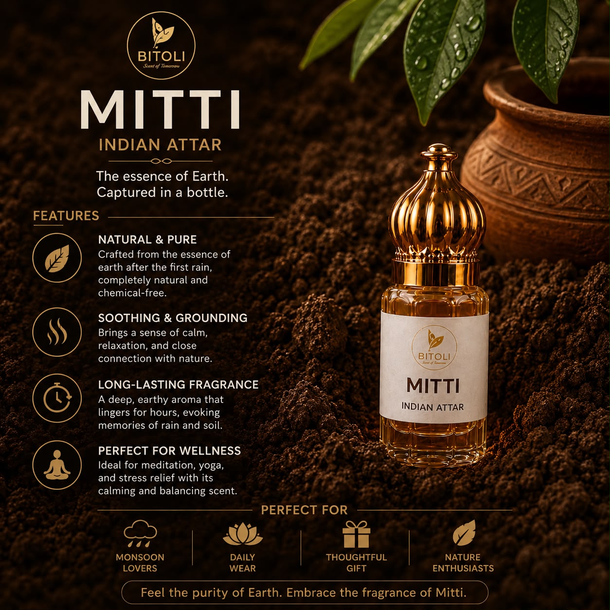 Mitti Attar | Authentic Indian Attar | Handcrafted in Kannauj