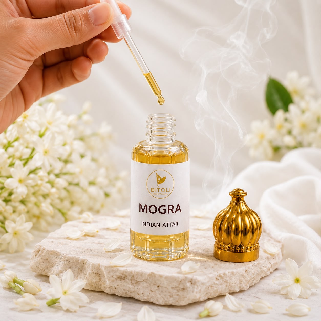 Ruh Gulab & Mogra Attar | Floral Majesty Collection | Handcrafted In Kannauj