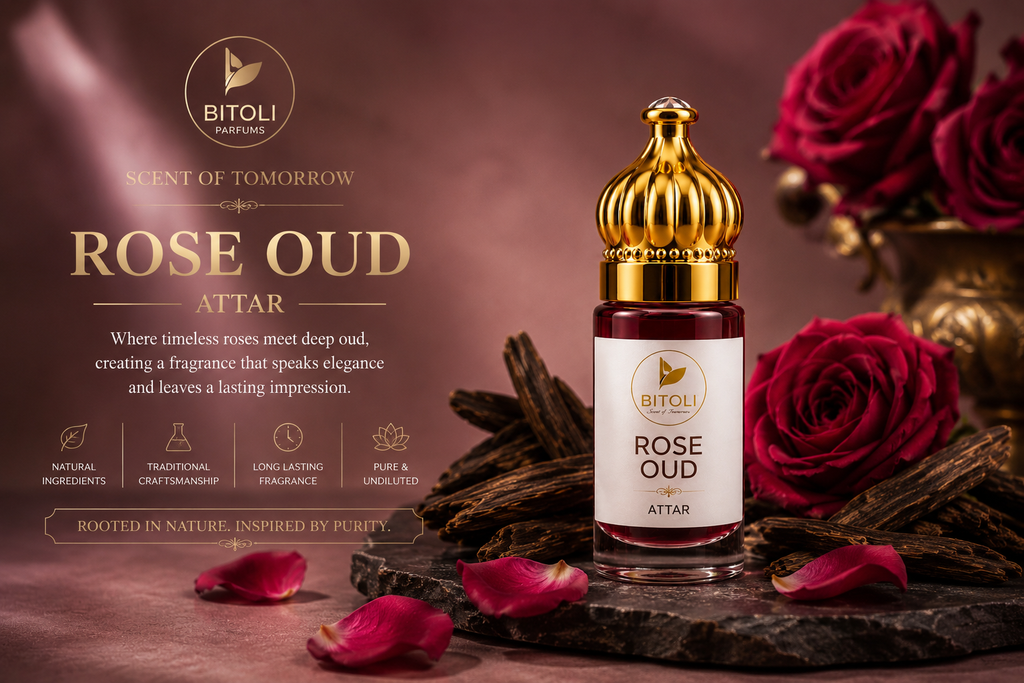 Rose Oud Attar | Authentic Indian Oud | Handcrafted In Kannauj