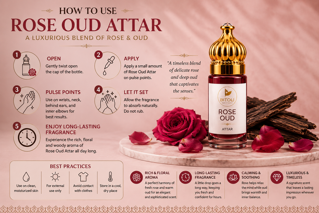 Rose Oud Attar | Authentic Indian Oud | Handcrafted In Kannauj