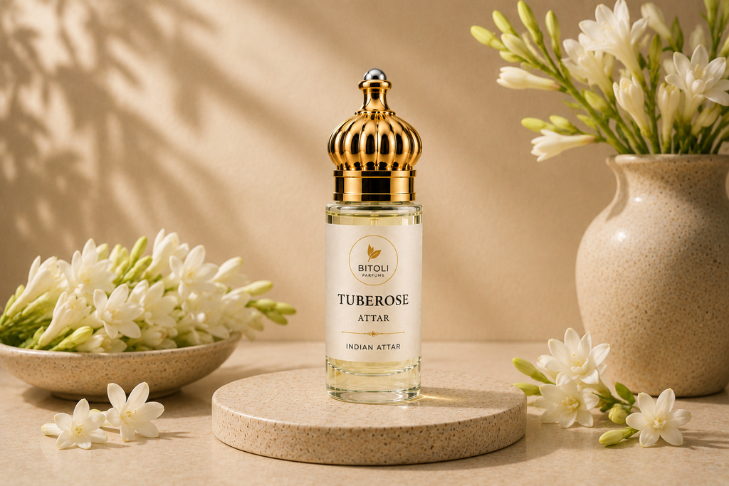 Tuberose (Rajnigandha) Attar | Authentic Indian Attar | Handcrafted in Kannauj