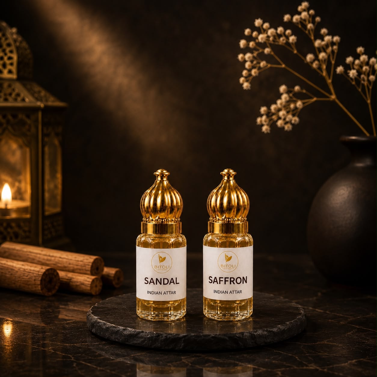 Saffron & Sandal Attar | Handcrafted In Kannauj