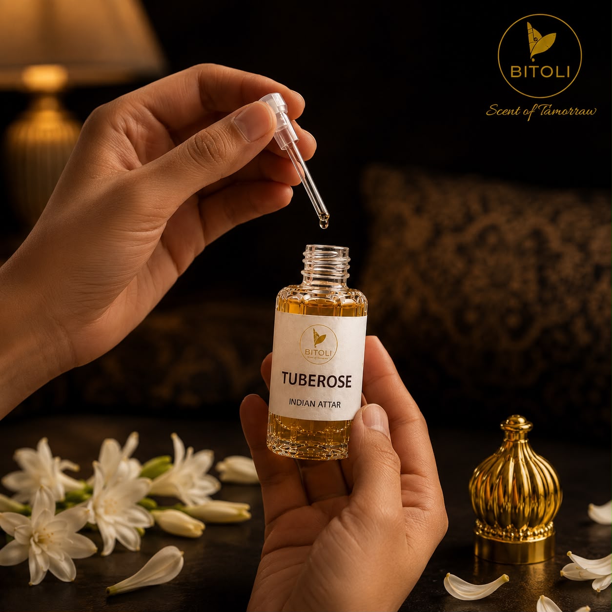 Tuberose (Rajnigandha) Attar | Authentic Indian Attar | Handcrafted in Kannauj