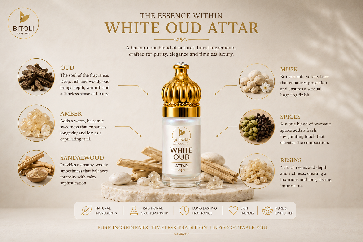 White Oud Attar | Indian Authentic Oud | Handcrafted In Kannauj