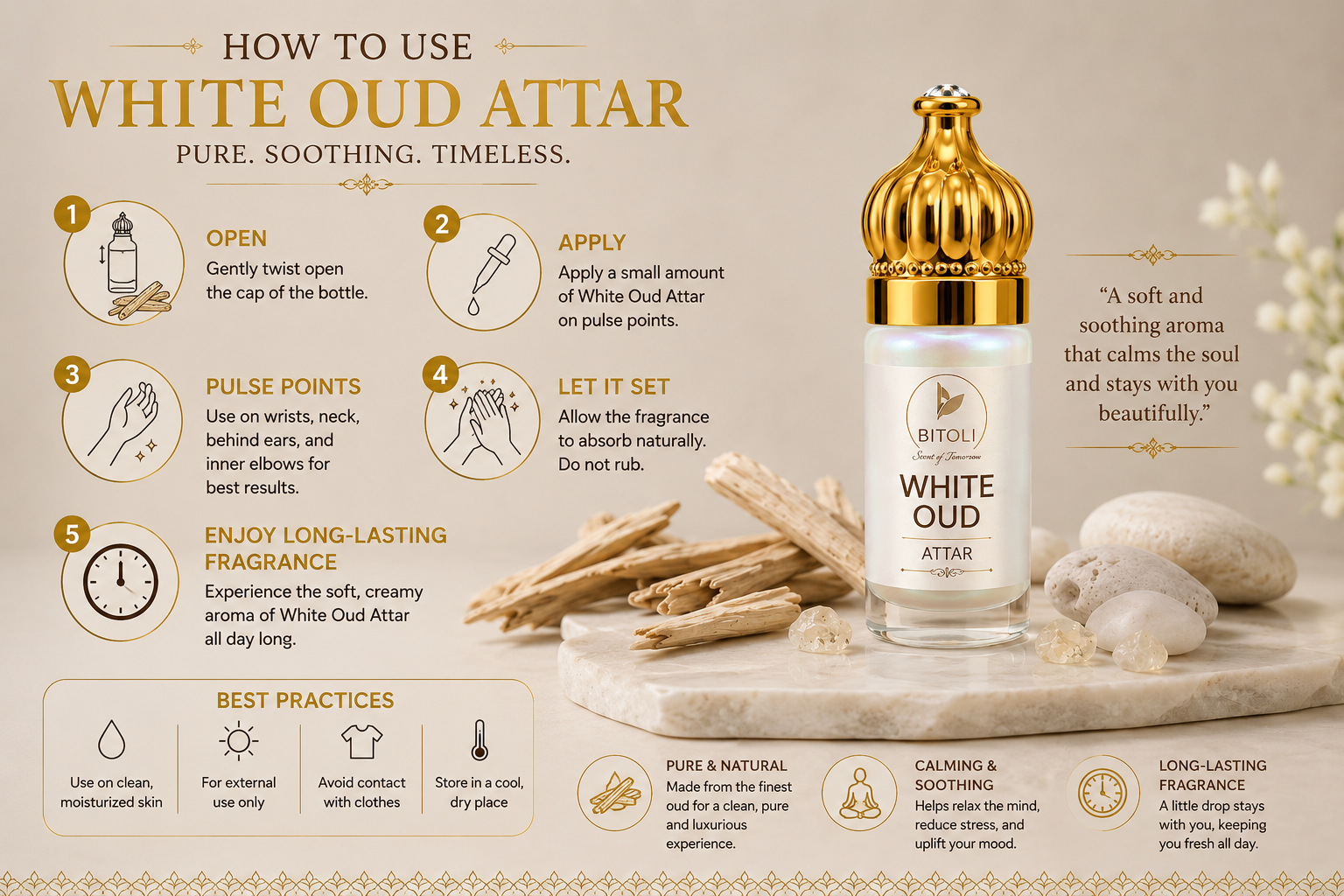 White Oud Attar | Indian Authentic Oud | Handcrafted In Kannauj